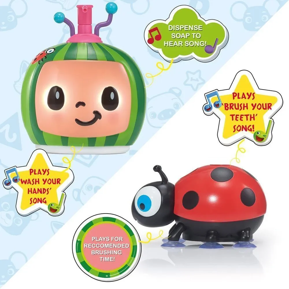 WOW! STUFF CoComelon Toys Musical  Soap Dispenser & Singing Toothbrush Holder‎ |